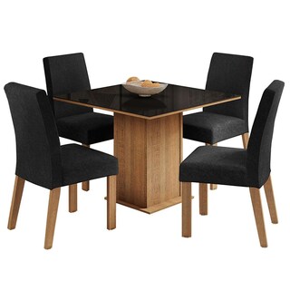Foto 1 | Juego De Comedor Mesa Y 4 Sillas Madesa Oxford Evelin Mn