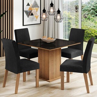 Foto 2 | Juego De Comedor Mesa Y 4 Sillas Madesa Oxford Evelin Mn