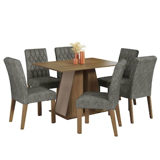 Foto 1 | Comedor Madesa Gris con 6 Sillas