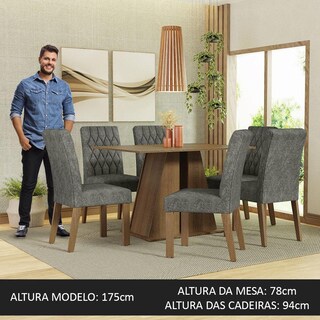 Foto 4 | Juego de Comedor Mesa Y 6 Sillas Madesa Fabiana