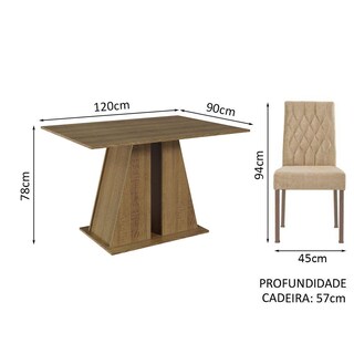 Foto 3 | Comedor Madesa Marrón con 6 Sillas