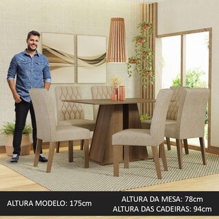 Foto 4 | Comedor Madesa Marrón con 6 Sillas
