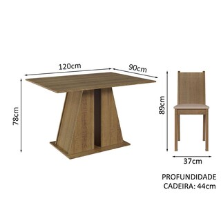 Foto 3 | Comedor Madesa con 6 Sillas Sharon Café