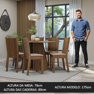 Foto 4 | Comedor Madesa con 6 Sillas Sharon Café