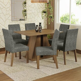 Foto 2 | Comedor Madesa Gris con 6 Sillas