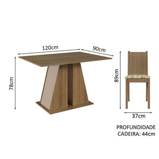 Foto 3 | Comedor Madesa Marrón con 6 Sillas