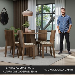 Foto 4 | Comedor Madesa Marrón con 6 Sillas
