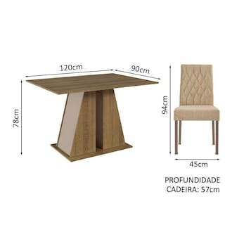 Foto 3 | Comedor Madesa Marrón con 6 Sillas