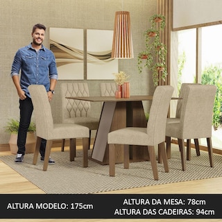 Foto 4 | Comedor Madesa Marrón con 6 Sillas