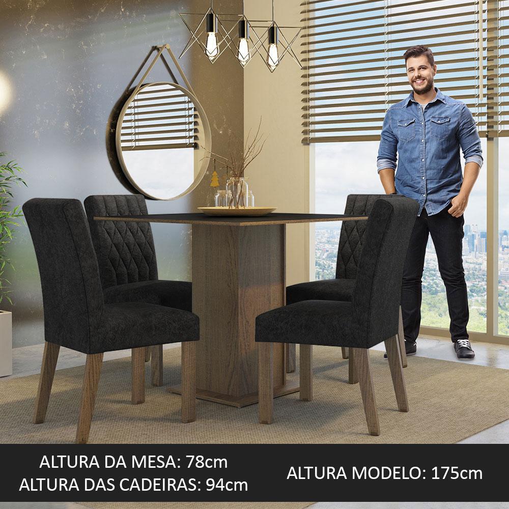 Foto 4 | Comedor Madesa Marrón con 4 Sillas