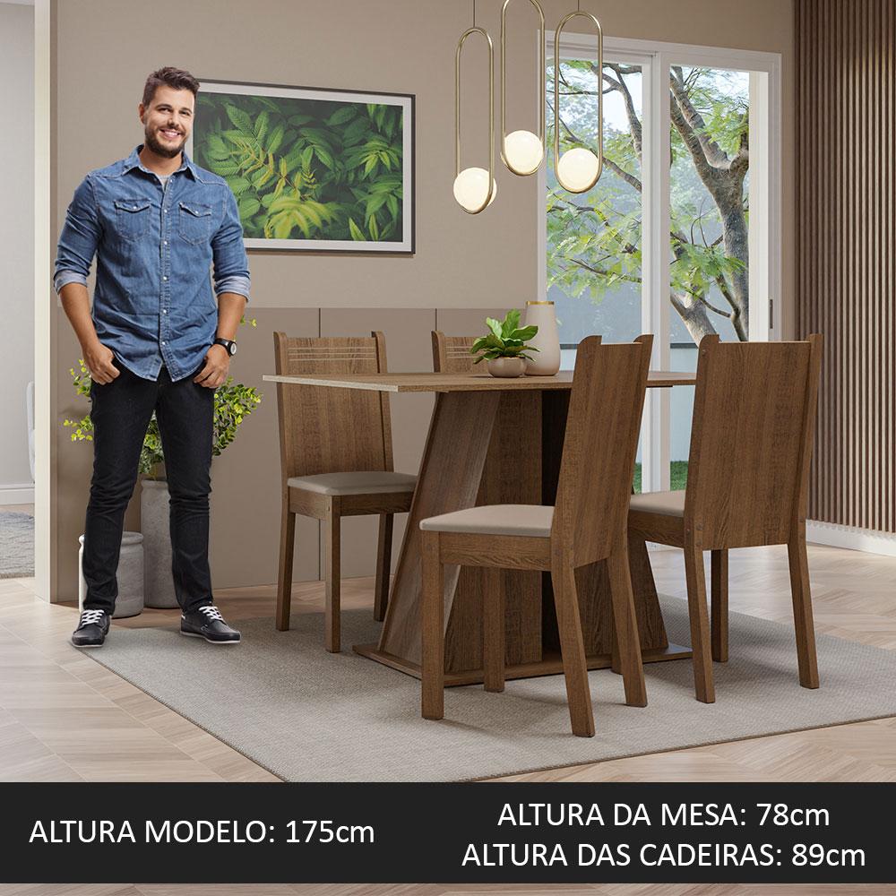 Foto 4 | Juego de Comedor Mesa y 4 Sillas Madesa Marilyn MB