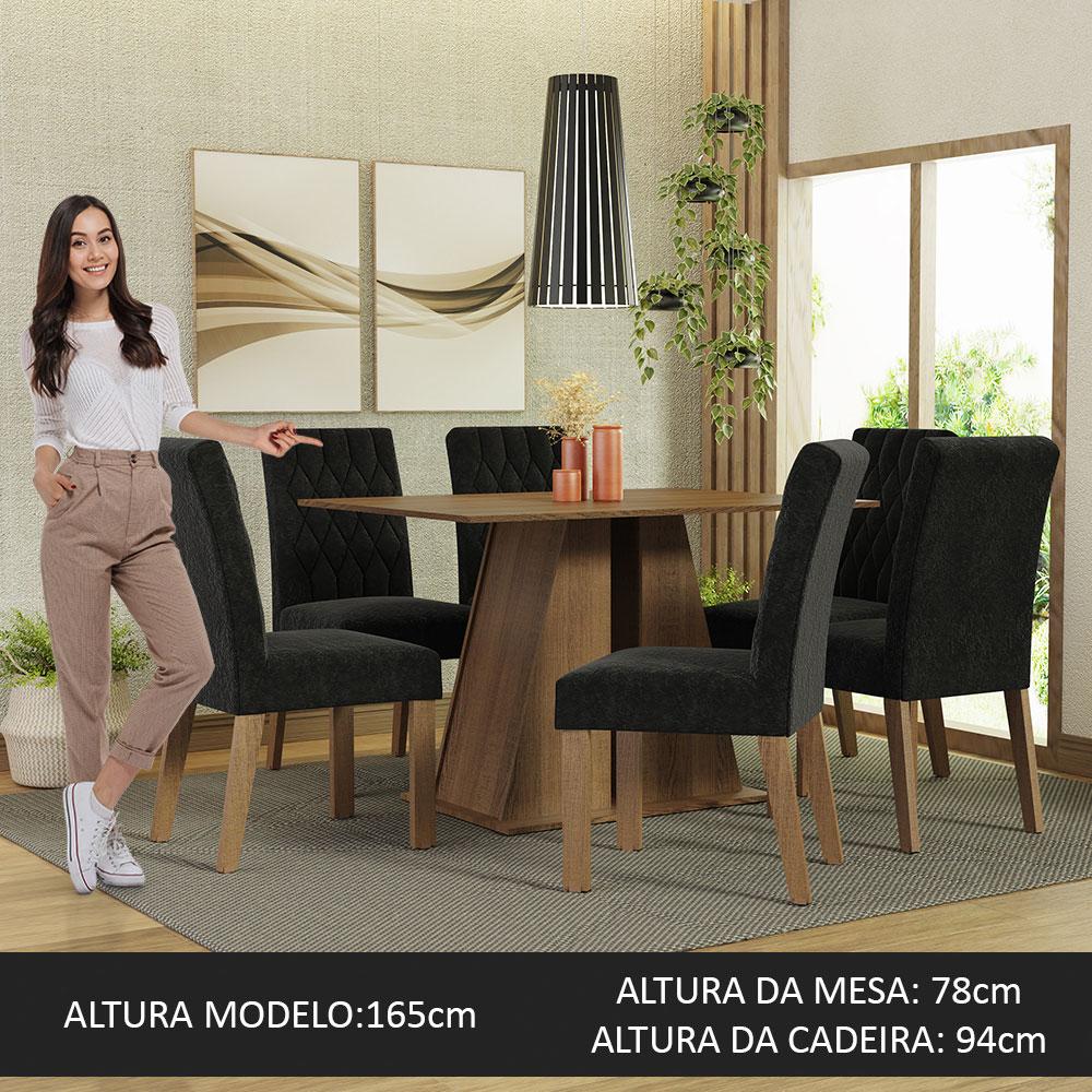 Foto 5 pulgar | Juego de Comedor Mesa Y 6 Sillas Madesa Oxford Fabiana