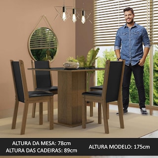 Foto 5 | Juego de Comedor con Mesa y 4 Sillas Madesa Tifani MN