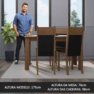 Foto 4 | Comedor con 4 Sillas Madesa Café