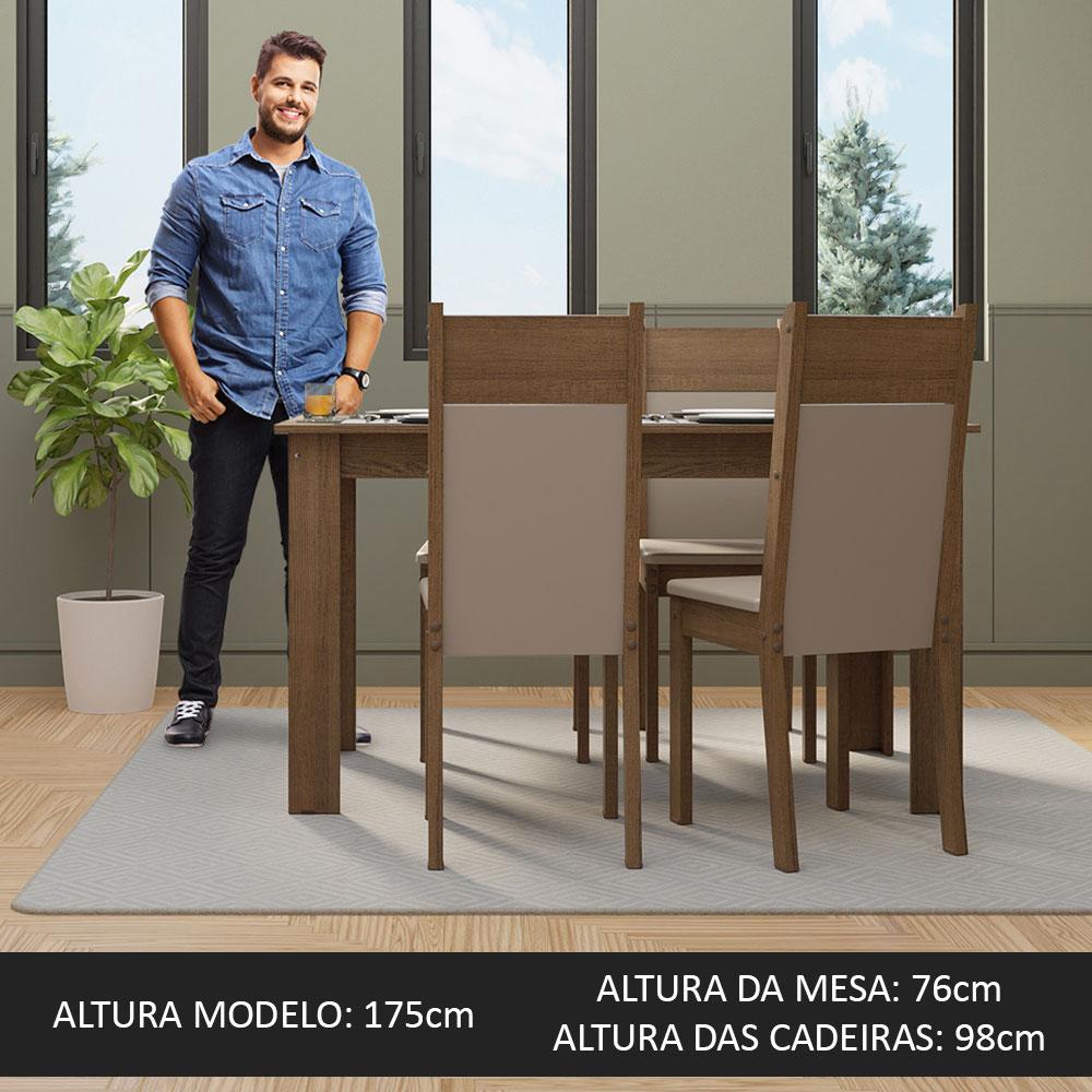 Foto 4 | Juego de Comedor con Mesa y 4 Sillas Madesa 5009 Mc