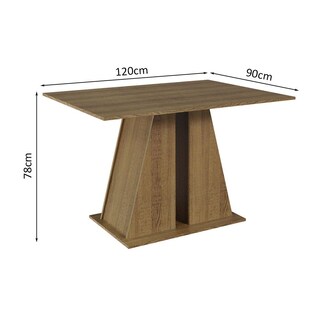 Foto 2 | Mesa Rectangular Madesa Marrón