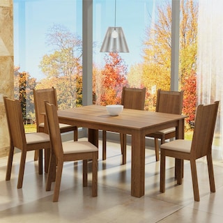 Foto 2 | Comedor con 6 Sillas Madesa Madera Café
