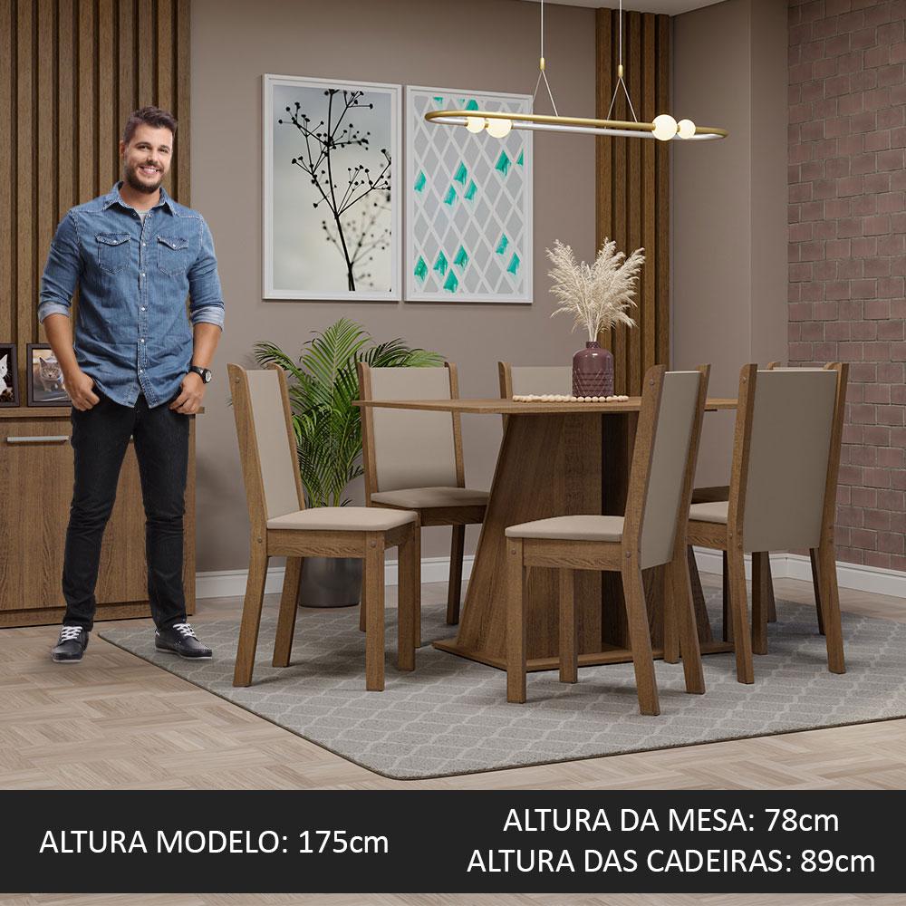 Foto 5 | Comedor Madesa con 6 Sillas Wendy Mb Café