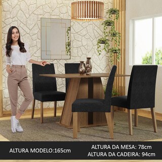 Foto 4 | Juego de Comedor con 4 Sillas Madesa Oxford Agnes