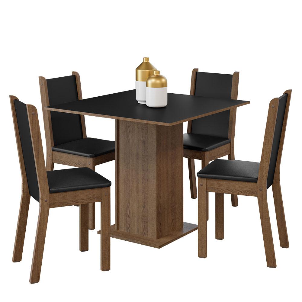 Foto 1 | Juego De Comedor Con Mesa Y 4 Sillas Madesa Alana Mn