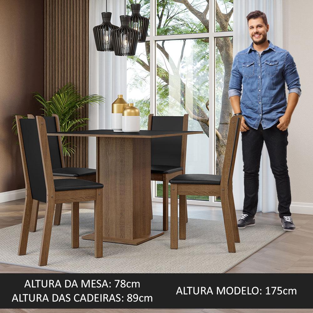 Foto 6 pulgar | Juego De Comedor Con Mesa Y 4 Sillas Madesa Alana Mn