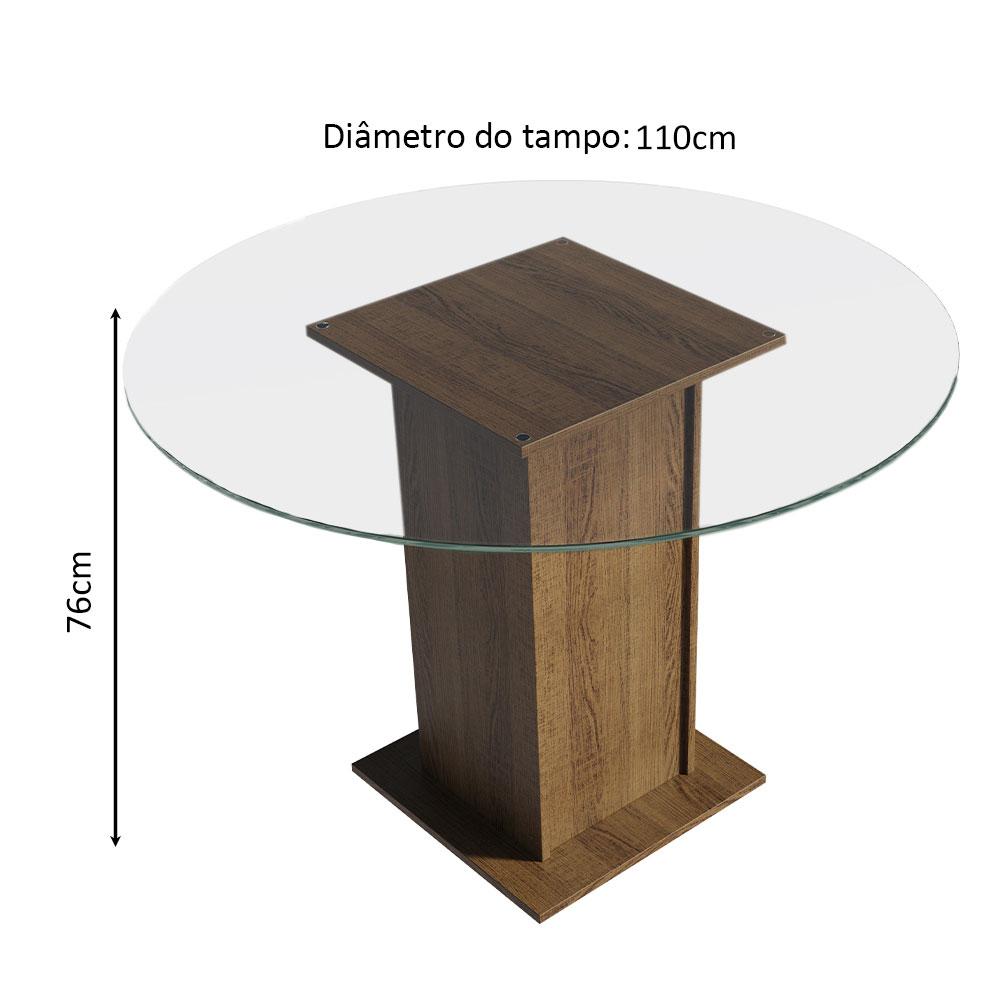 Foto 4 pulgar | Juego De Comedor Con Mesa Redonda Y 4 Sillas Madesa Paula
