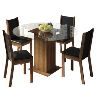 Foto 1 | Juego De Comedor Con Mesa Redonda Y 4 Sillas Madesa Madu 1