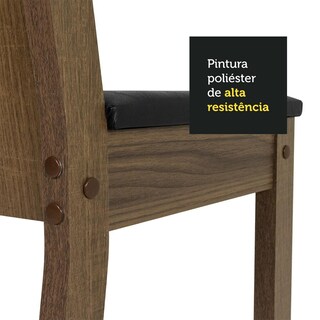 Foto 8 | Juego De Comedor Con Mesa Redonda Y 4 Sillas Madesa Madu 1