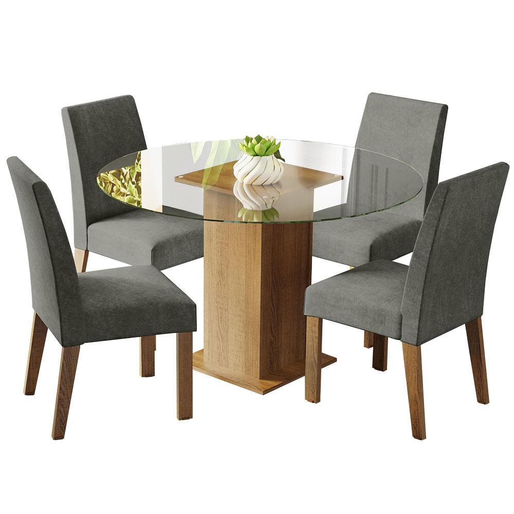 Foto 1 | Juego de Comedor con Mesa Redonda y 4 Sillas Madesa Silver