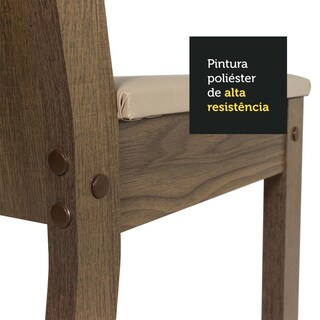 Foto 8 | Juego de Comedor Con Mesa Redonda Y 4 Sillas Madesa Madu