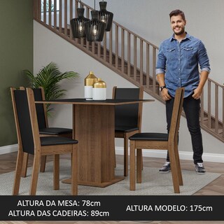 Foto 5 | Juego De Comedor Con Mesa Y 4 Sillas Madesa Briana Mn
