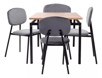 Foto 1 | Comedor Mesa Cuadrada 4 Sillas Moderno Minimalista Eke
