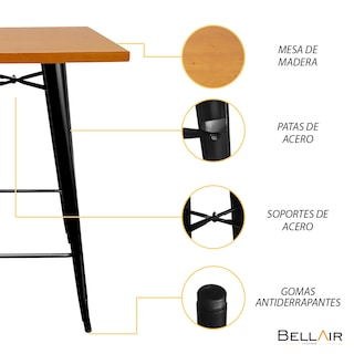 Foto 6 | Mesa Tolix Metálica Periquera Alta Restaurante Bar Bellair