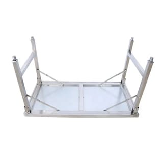 Foto 2 | Mesa Rectangular Plegable Komfort De Acero Inoxidable
