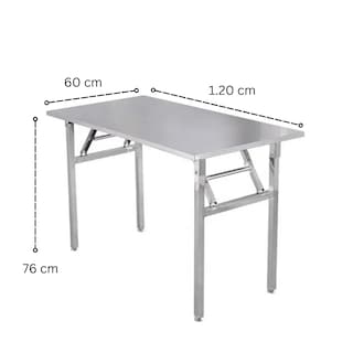 Foto 3 | Mesa Rectangular Plegable Komfort De Acero Inoxidable