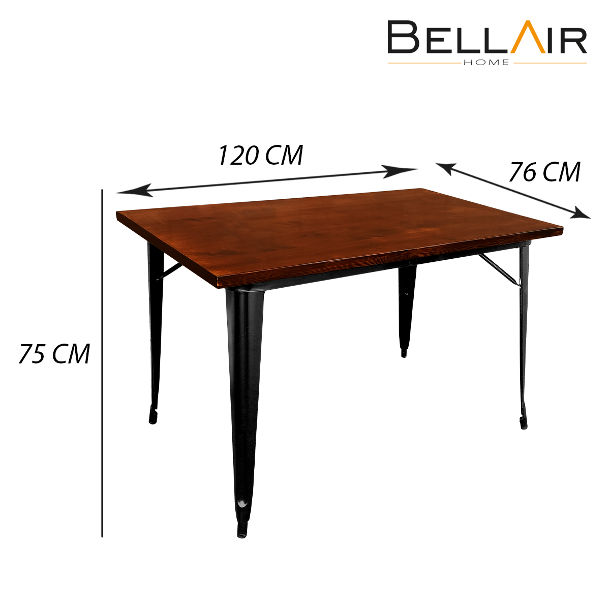 Foto 4 | Mesa De Comedor Tolix Rectangular 120x80 By Bellair