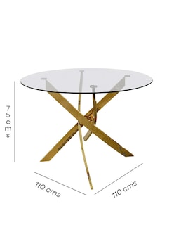 Foto 4 | Mesa Comedor 4 Personas Cristal Blue Room