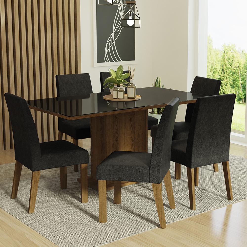 Foto 3 pulgar | Juego De Comedor Mesa De Vidrio Y 6 Sillas Madesa Oxford Mn 07