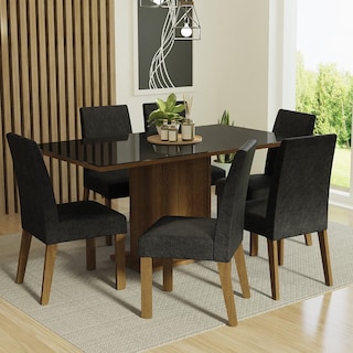 Foto 2 | Juego De Comedor Mesa De Vidrio Y 6 Sillas Madesa Oxford Mn 07
