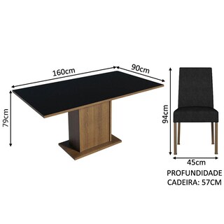 Foto 3 | Juego De Comedor Con Mesa Y 4 Sillas Madesa Oxford Keila Mn