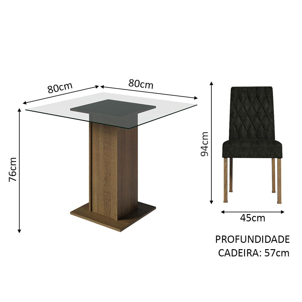 Foto 4 pulgar | Juego De Comedor Mesa De Vidrio 4 Sillas Madesa Oxford Mm 05