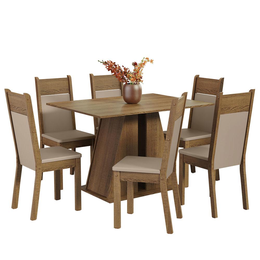 Foto 2 pulgar | Juego De Comedor Mesa Y 6 Sillas Madesa Beverly Mb