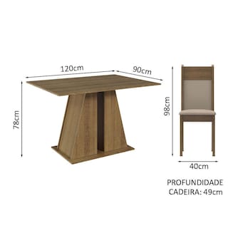 Foto 3 | Juego De Comedor Mesa Y 6 Sillas Madesa Beverly Mb