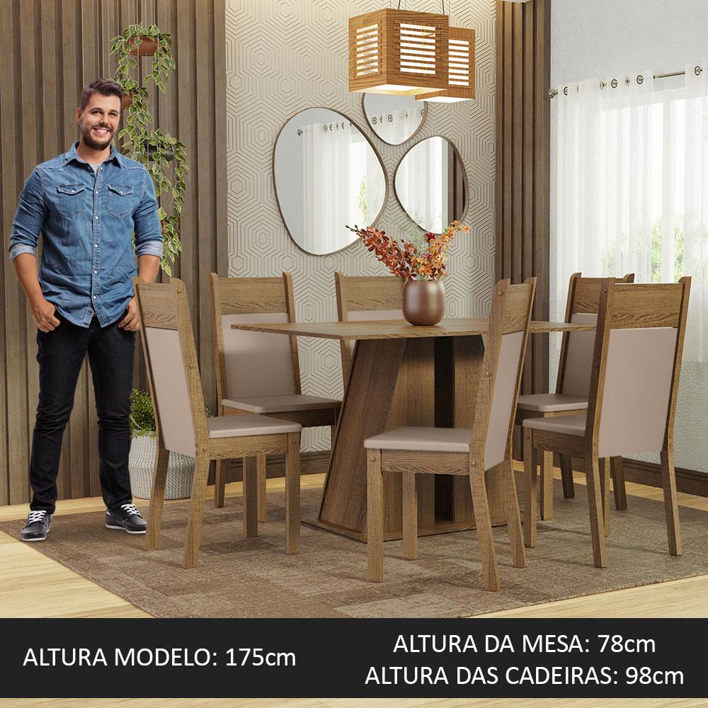 Foto 5 pulgar | Juego De Comedor Mesa Y 6 Sillas Madesa Beverly Mb