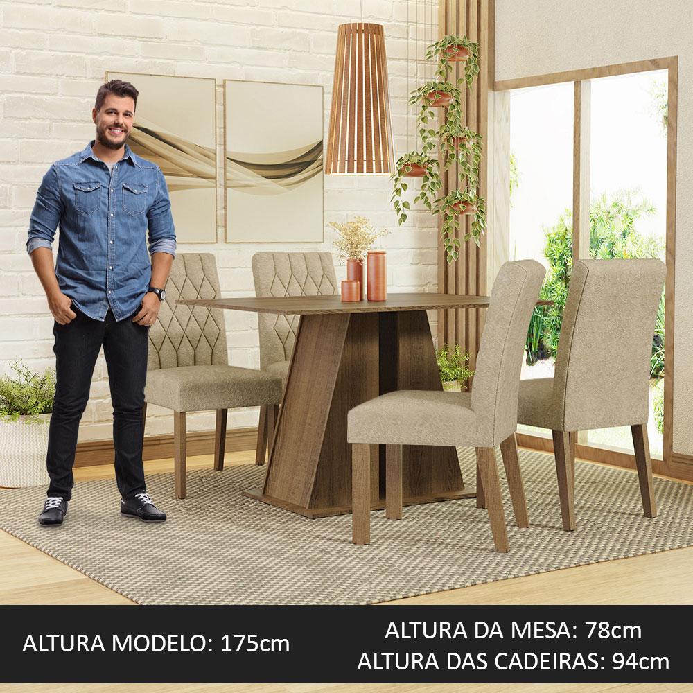 Foto 4 | Juego De Comedor Mesa Y 4 Sillas Madesa Gisele Mi