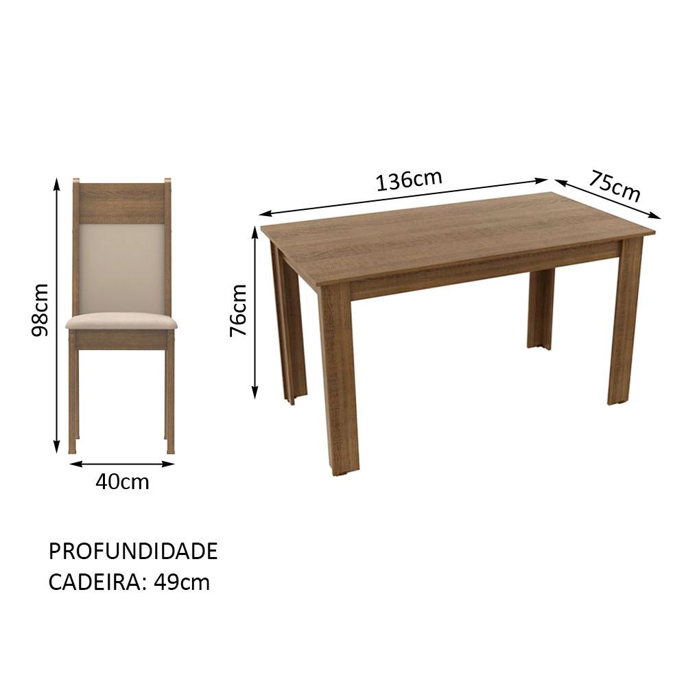 Foto 3 | Juego de Comedor con Mesa y 4 Sillas Madesa 5231 MC