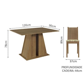 Foto 3 | Juego De Comedor Mesa Y 6 Sillas Madesa Sharon Ml