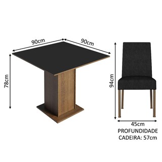 Foto 3 | Juego De Comedor Mesa Y 4 Sillas Madesa Oxford Karina Mn