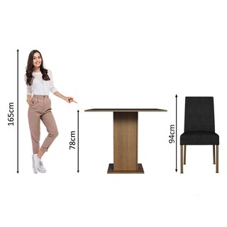 Foto 4 | Juego De Comedor Mesa Y 4 Sillas Madesa Oxford Karina Mn