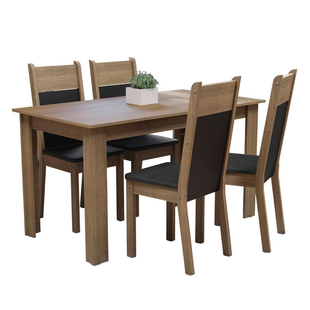 Foto 2 pulgar | Juego De Comedor Con Mesa Y 4 Sillas Madesa 5231 Mn